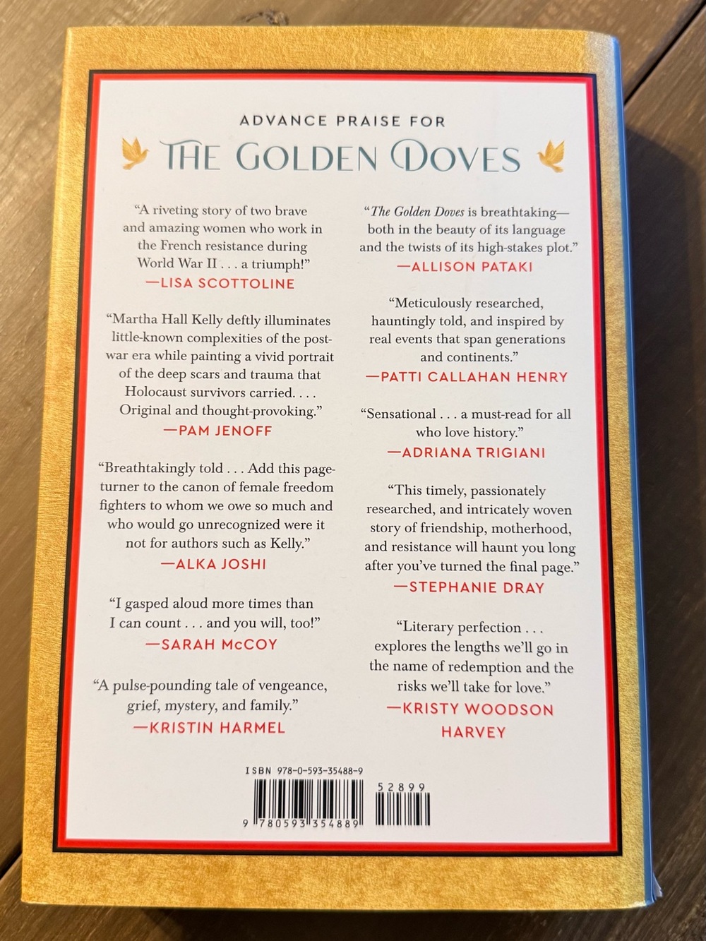 The Golden Doves by Martha Hall Kelly Hardcover Historical Fiction WWII Novel - Picture 6 of 7